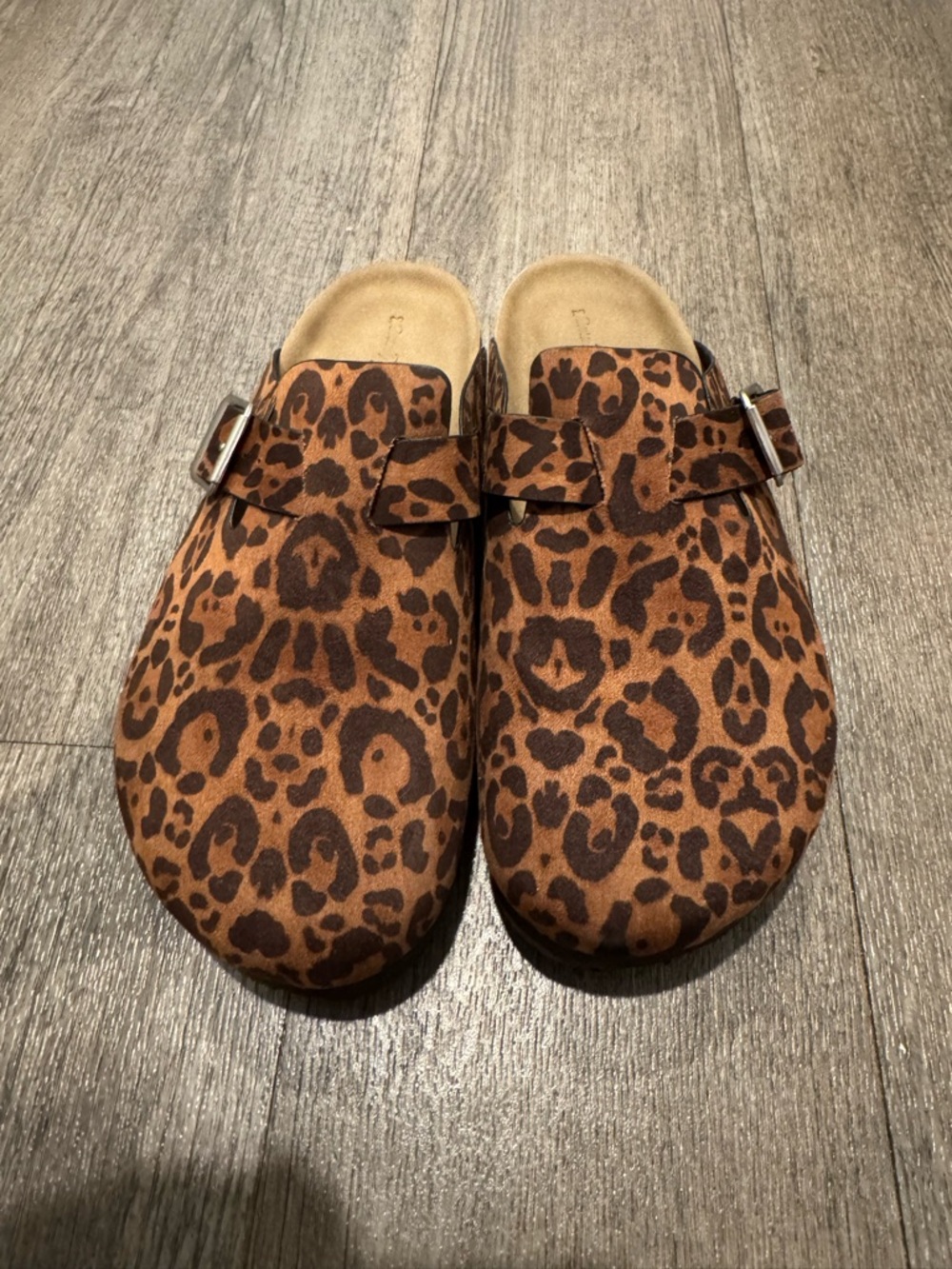 Universal Thread Leopard Print Slip-On Clogs in Brown and Black
